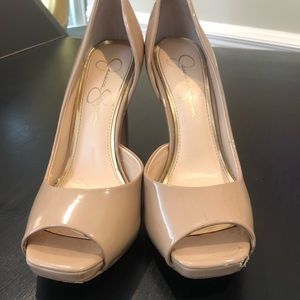 Jessica Simpson Open Toed Stillettos